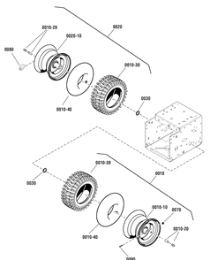 Wheel And Tire Group Diagram and Parts List for 1696052-CH61900 2011 Briggs and Stratton Snow Blower